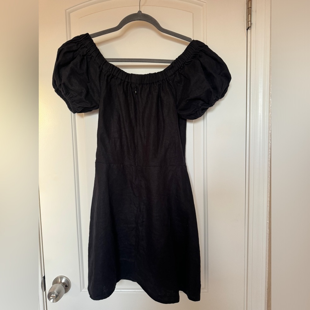 Reformation Bowie Black Linen Dress - Picture 9 of 9